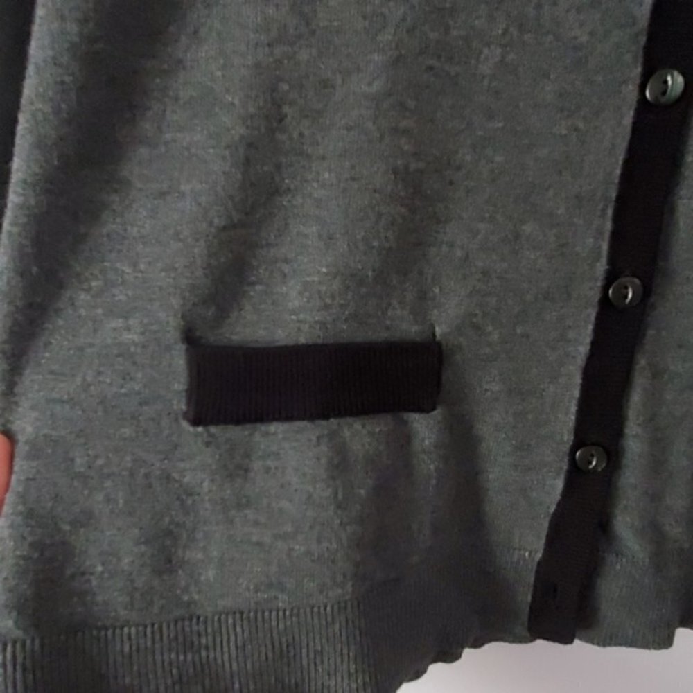 Susina Black Gray Cardigan Small - Picture 7 of 8